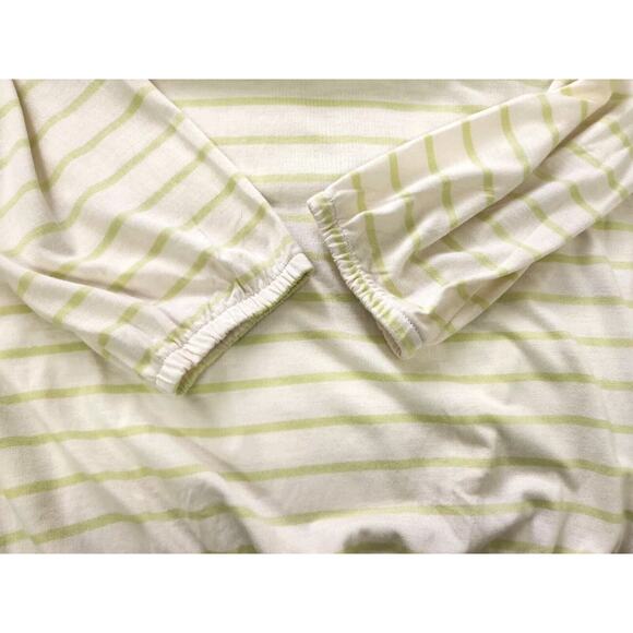 Ana A New Approach Knit Top Size Large XL Pear Striped Elastic Waist - Picture 9 of 11